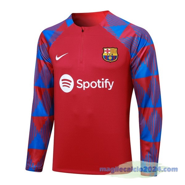 Felpa Allenamento Barcelona 2023 2024 Rosso Blu Poco Prezzo