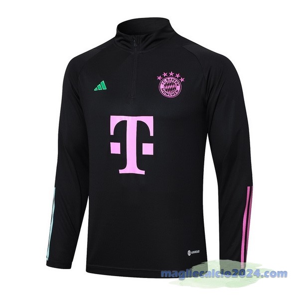 Felpa Allenamento Bayern Múnich 2023 2024 Nero Purpureo Poco Prezzo