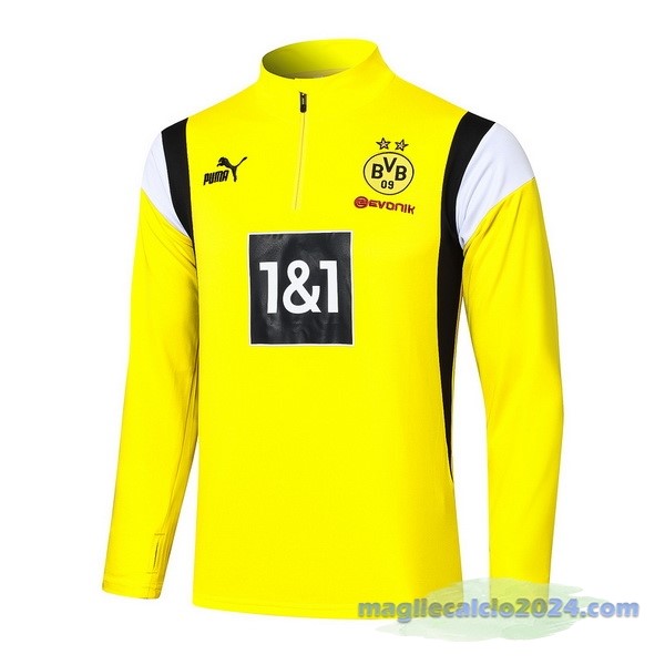 Felpa Allenamento Borussia Dortmund 2023 2024 Giallo Nero Bianco Poco Prezzo