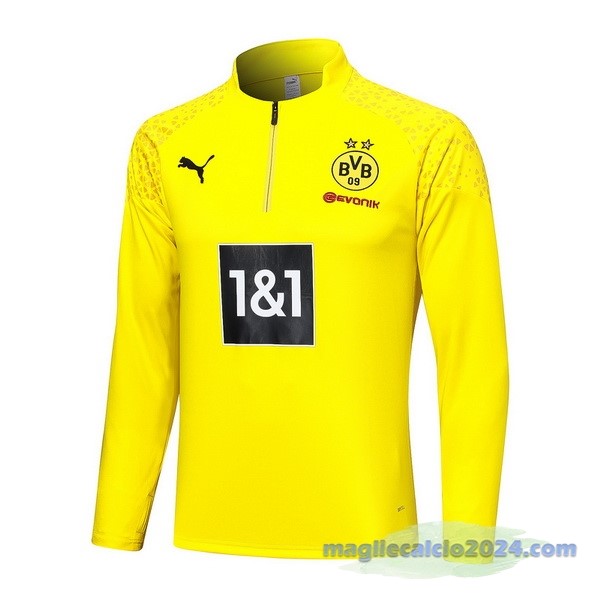 Felpa Allenamento Borussia Dortmund 2023 2024 Giallo Nero Poco Prezzo