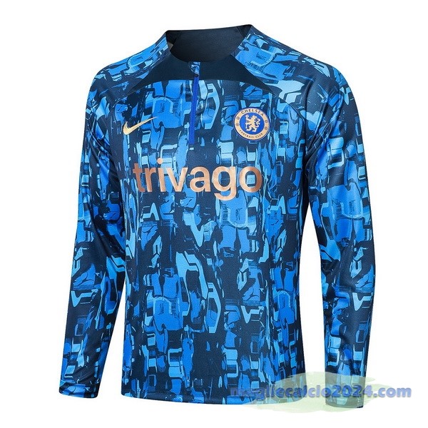 Felpa Allenamento Chelsea 2023 2024 Blu Giallo Poco Prezzo