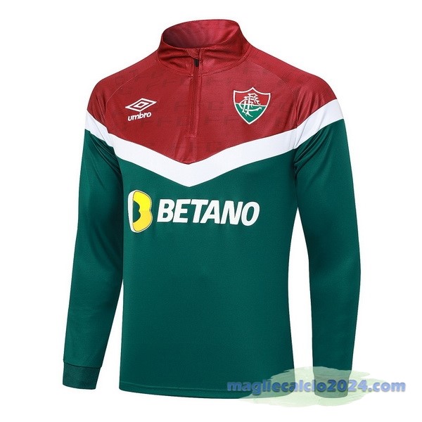 Felpa Allenamento Fluminenseo 2023 2024 Verde Rosso Poco Prezzo