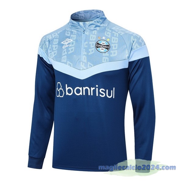 Felpa Allenamento Grêmio 2023 2024 Blu Poco Prezzo