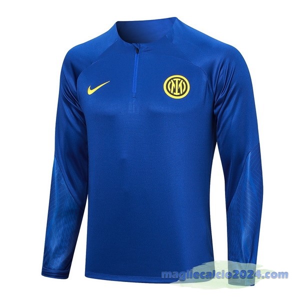Felpa Allenamento Inter Milán 2023 2024 Blu Giallo Poco Prezzo