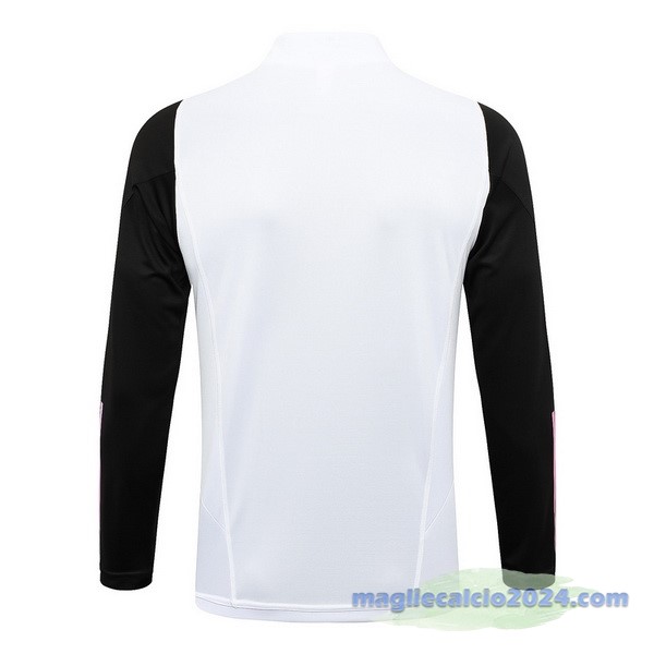 Felpa Allenamento Juventus 2023 2024 Bianco Nero Rosa Poco Prezzo
