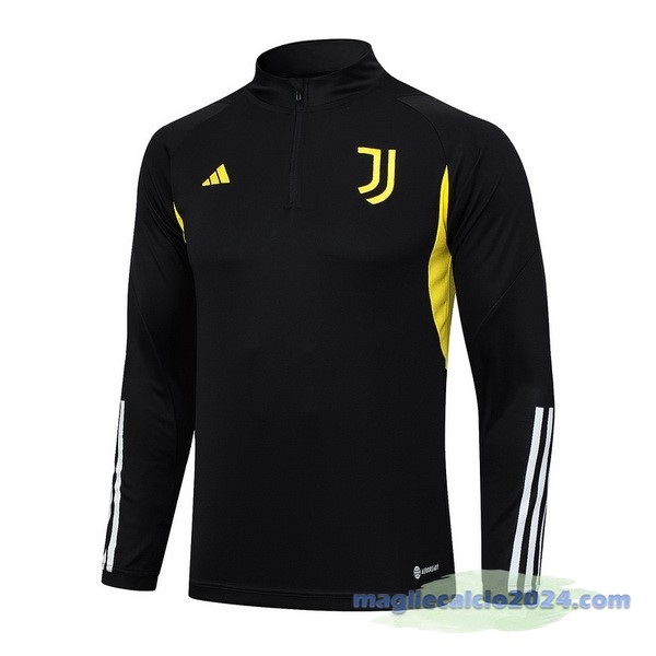 Felpa Allenamento Juventus 2023 2024 Nero Giallo Bianco Poco Prezzo