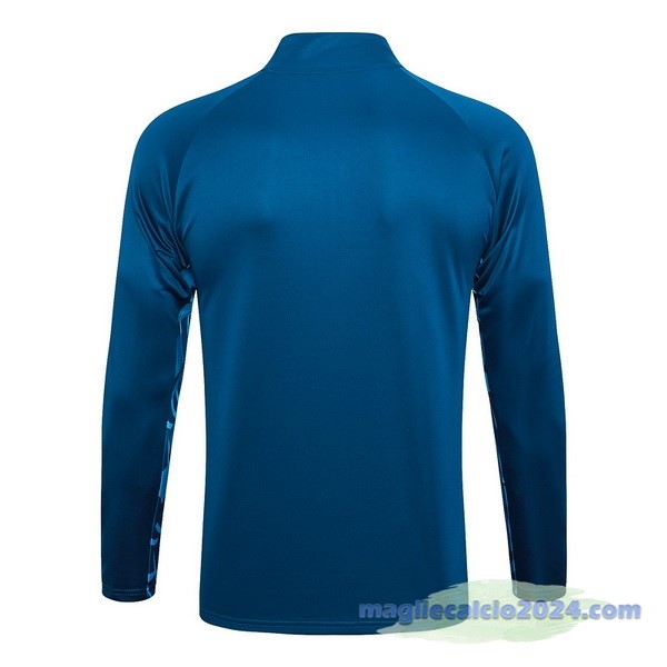 Felpa Allenamento Manchester City 2023 2024 Blu Bianco Poco Prezzo