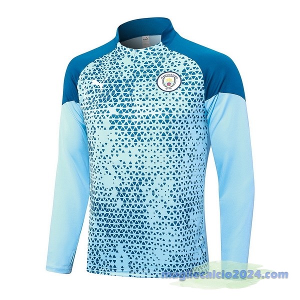 Felpa Allenamento Manchester City 2023 2024 Blu I Luce Poco Prezzo