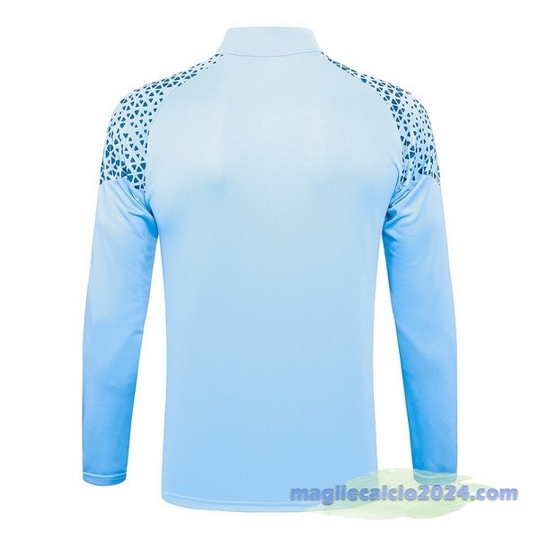 Felpa Allenamento Manchester City 2023 2024 Blu Luce Poco Prezzo