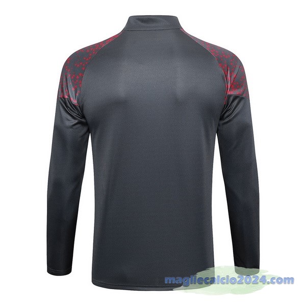 Felpa Allenamento Manchester City 2023 2024 Grigio Rosso Poco Prezzo