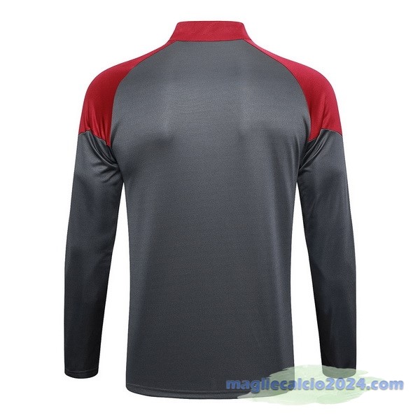 Felpa Allenamento Manchester City 2023 2024 Rosso Grigio Poco Prezzo