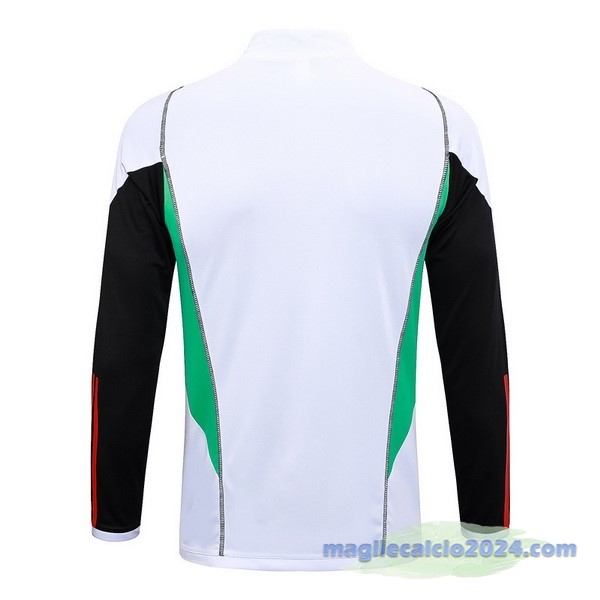 Felpa Allenamento Manchester United 2023 2024 Bianco Nero Verde Poco Prezzo
