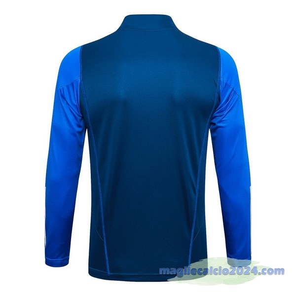 Felpa Allenamento Manchester United 2023 2024 Blu Bianco Poco Prezzo
