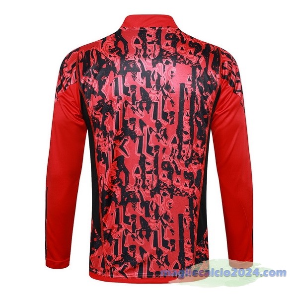 Felpa Allenamento Manchester United 2023 2024 Rosso Nero Poco Prezzo