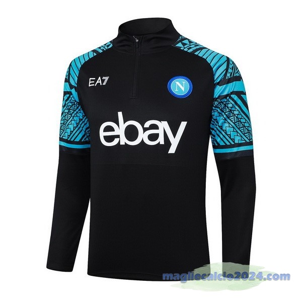Felpa Allenamento Napoli 2023 2024 Blu Navy Poco Prezzo
