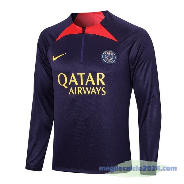 Felpa Allenamento Paris Saint Germain 2023 2024 Purpureo Rosso Poco Prezzo