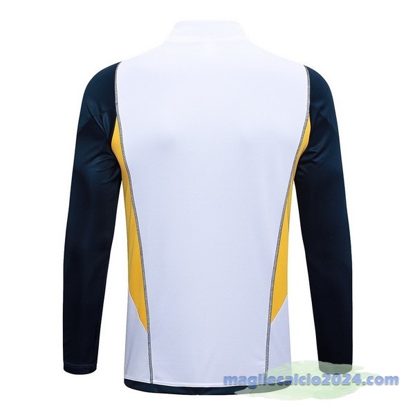 Felpa Allenamento Real Madrid 2023 2024 Bianco Blu Poco Prezzo