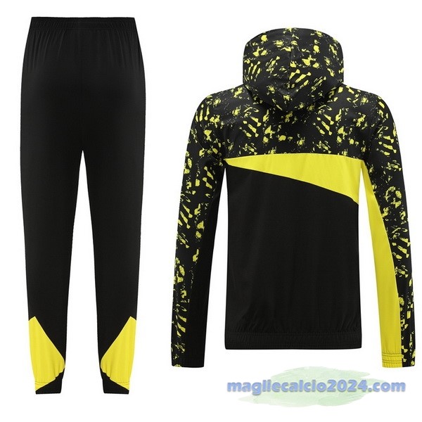 Felpa Cappuccio Borussia Dortmund 2023 2024 Nero Giallo Poco Prezzo