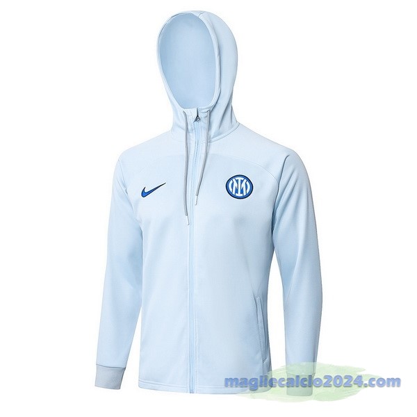Felpa Cappuccio Inter Milán 2023 2024 Blu Poco Prezzo