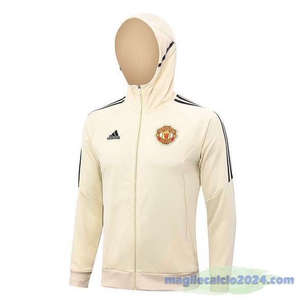 Felpa Cappuccio Manchester United 2023 2024 Giallo Poco Prezzo