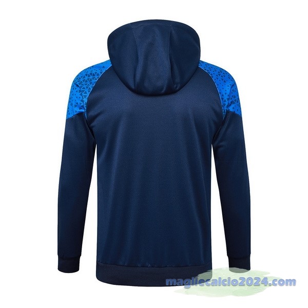 Felpa Cappuccio Marsella 2023 2024 Blu I Navy Poco Prezzo