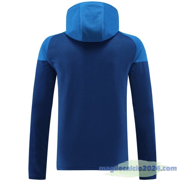 Felpa Cappuccio Marsella 2023 2024 Blu Navy Poco Prezzo