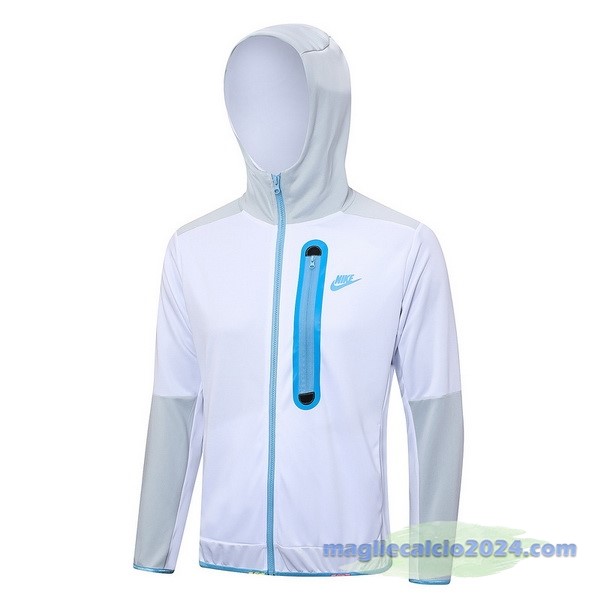 Felpa Cappuccio Nike 2023 Bianco Grigio Blu Poco Prezzo