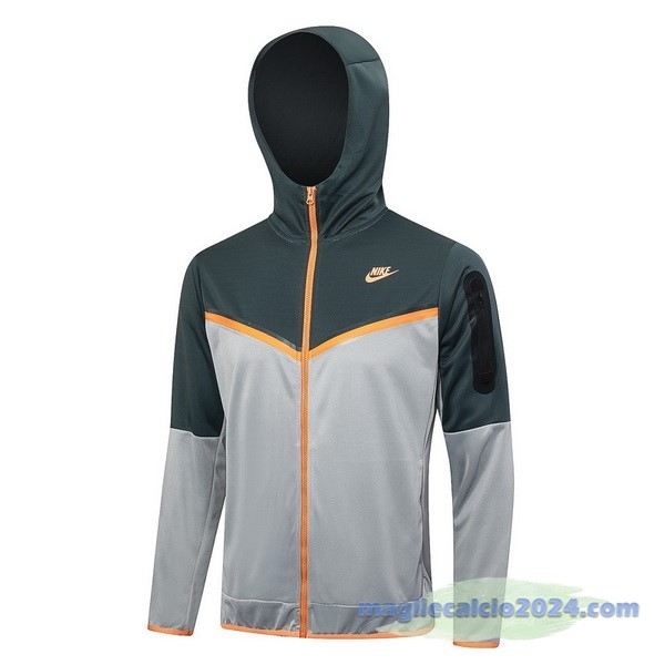 Felpa Cappuccio Nike 2023 Verde Grigio Poco Prezzo
