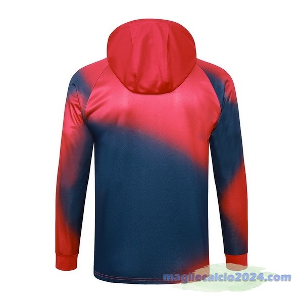 Felpa Cappuccio Paris Saint Germain 2023 2024 Rosso Blu Poco Prezzo