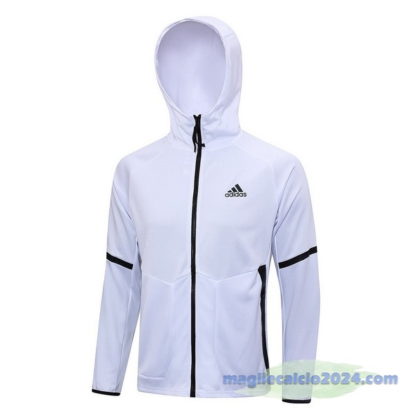 Felpa Cappuccio adidas 2023 Bianco Nero Poco Prezzo