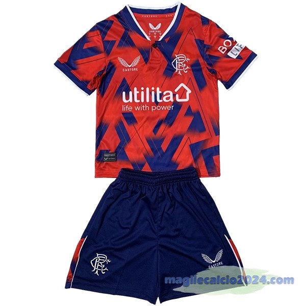 Fourth Conjunto De Bambino Rangers 2023 2024 Rosso Poco Prezzo