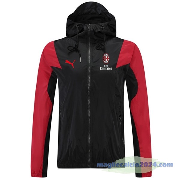 Giacca a vento AC Milan 2023 2024 Nero Rosso Poco Prezzo
