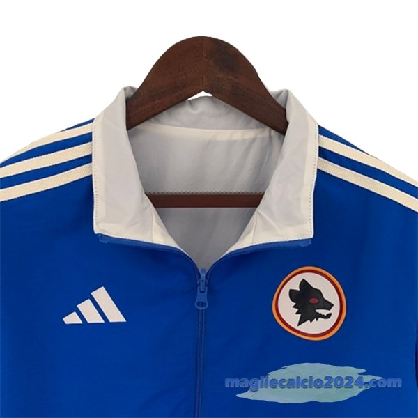 Giacca a vento AS Roma 2023 2024 Blu Bianco Poco Prezzo