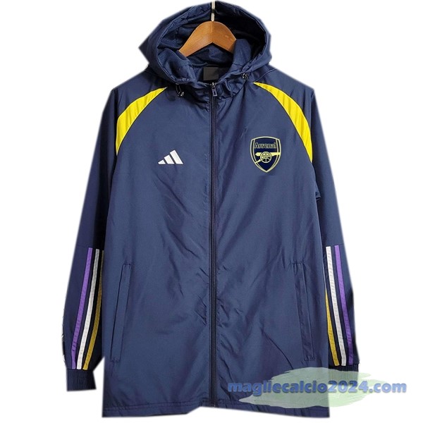 Giacca a vento Arsenal 2023 2024 Blu Navy Giallo Poco Prezzo