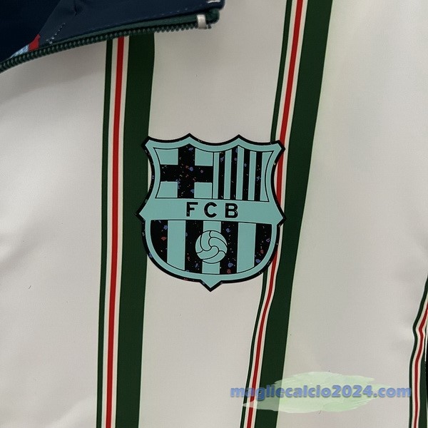 Giacca a vento Barcelona 2023 2024 Bianco Blu Poco Prezzo