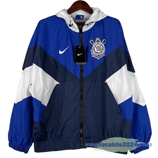 Giacca a vento Corinthians Paulista 2023 2024 Blu Bianco Poco Prezzo