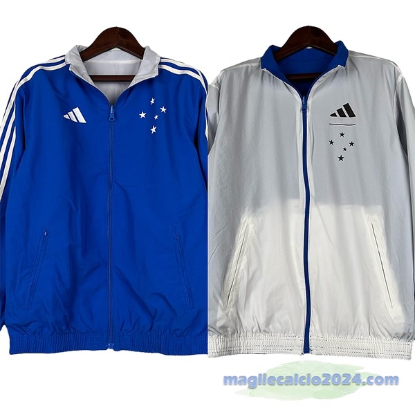 Giacca a vento Cruzeiro EC 2023 2024 Blu Bianco Poco Prezzo