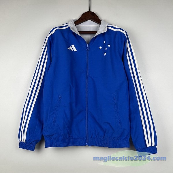 Giacca a vento Cruzeiro EC 2023 2024 Blu Bianco Poco Prezzo