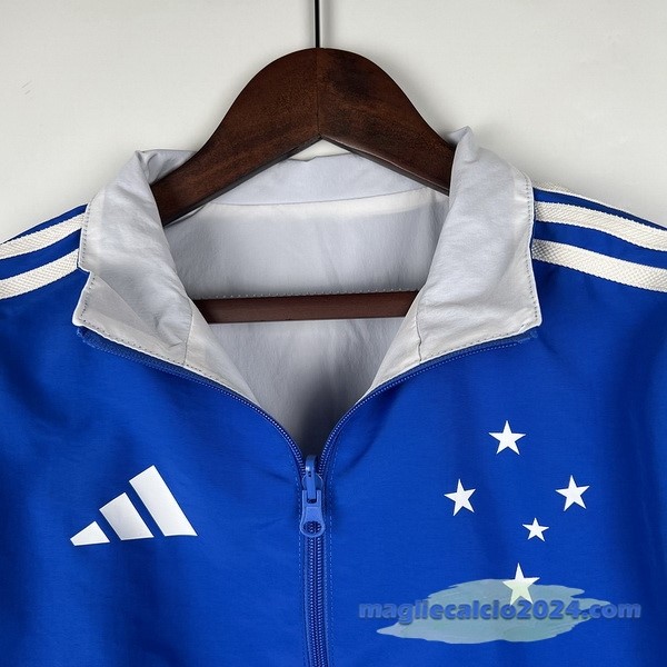 Giacca a vento Cruzeiro EC 2023 2024 Blu Bianco Poco Prezzo