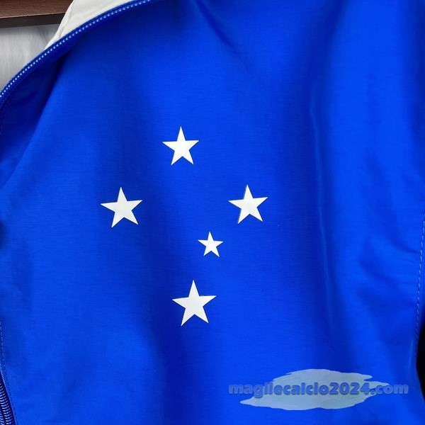 Giacca a vento Cruzeiro EC 2023 2024 Blu Bianco Poco Prezzo