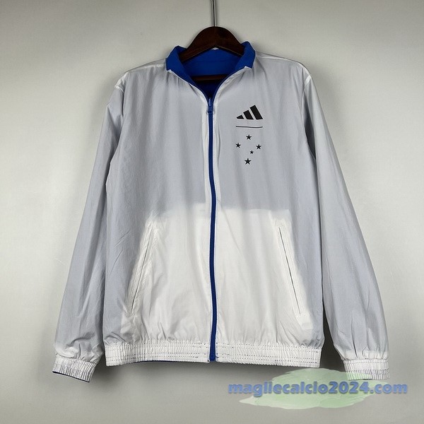 Giacca a vento Cruzeiro EC 2023 2024 Blu Bianco Poco Prezzo