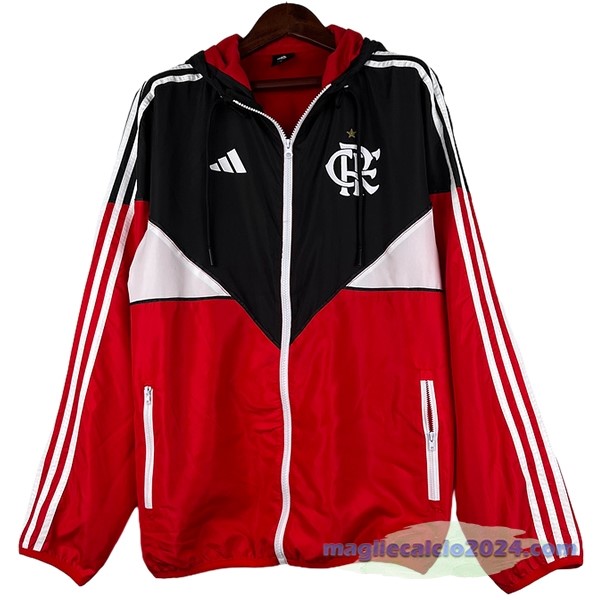 Giacca a vento Flamengo 2023 2024 Rosso Bianco Nero Poco Prezzo