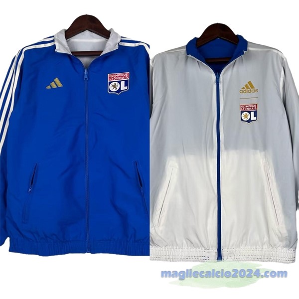 Giacca a vento Lyon 2023 2024 Blu Bianco Poco Prezzo