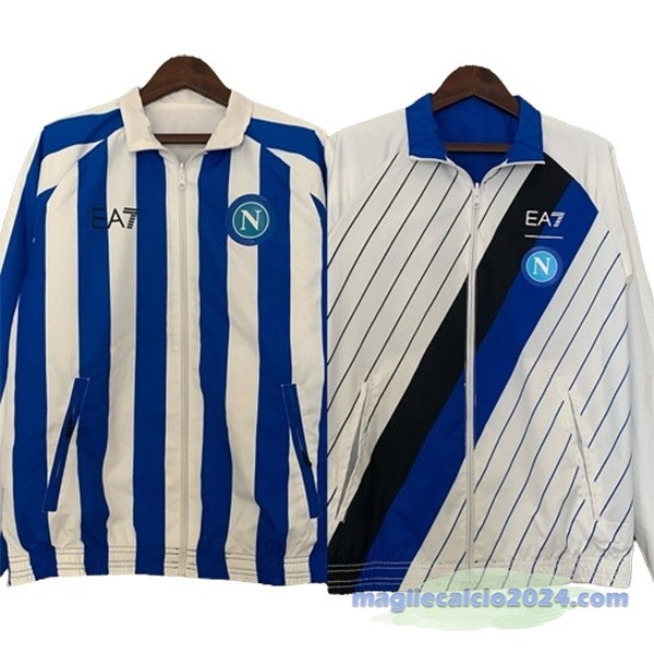 Giacca a vento Napoli 2023 2024 Blu Bianco Poco Prezzo