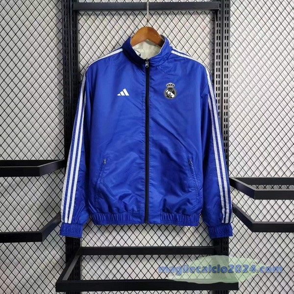 Giacca a vento Real Madrid 2023 2024 Blu Bianco Poco Prezzo
