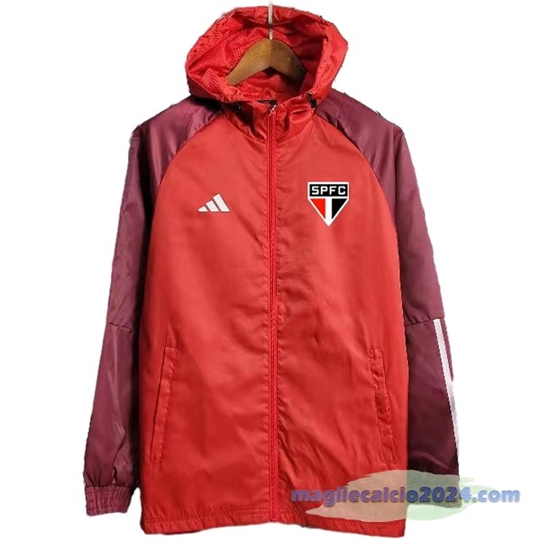 Giacca a vento São Paulo 2023 2024 II Rosso Poco Prezzo