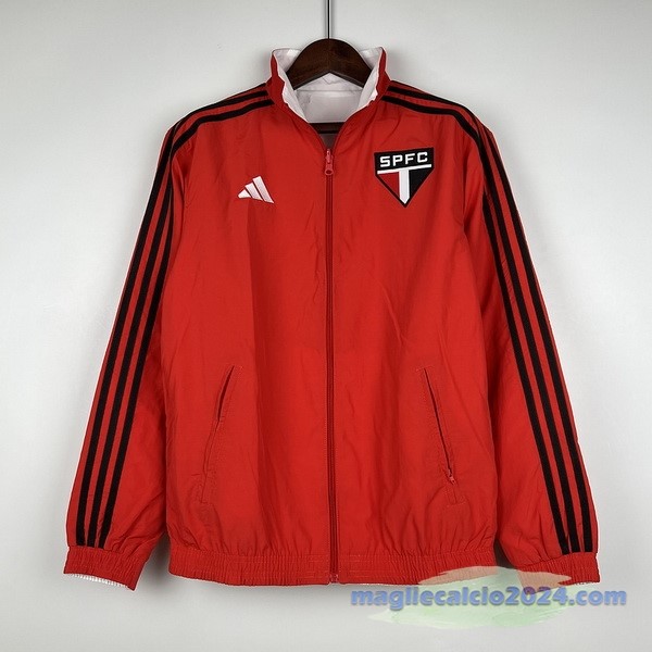 Giacca a vento São Paulo 2023 2024 Rosso Bianco Poco Prezzo