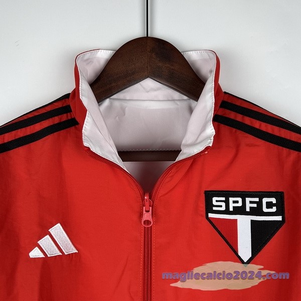 Giacca a vento São Paulo 2023 2024 Rosso Bianco Poco Prezzo