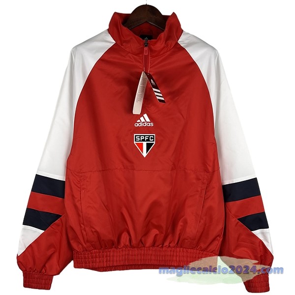 Giacca a vento São Paulo 2023 2024 Rosso I Bianco Poco Prezzo