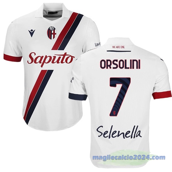 NO.7 ORSOLINI Thailandia Seconda Maglia Bologna 2023 2024 Bianco Poco Prezzo